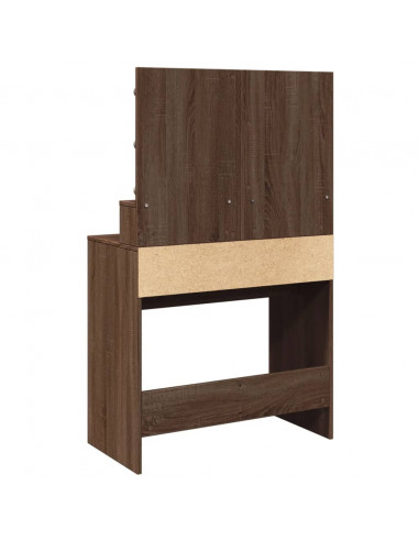 Toeletta con LED Rovere Marrone 80x41x134,5 cm