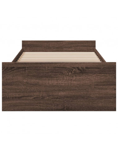 Giroletto Cassetti Rovere Marrone 100x200 cm Legno Multistrato
