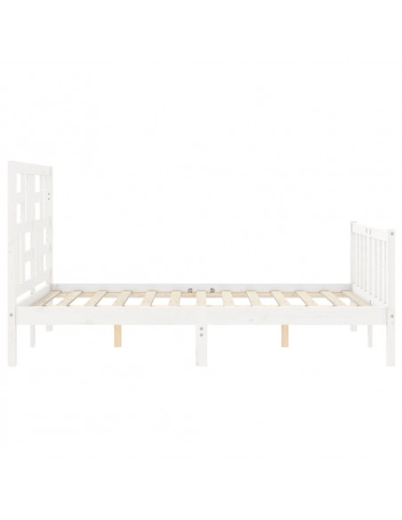 Giroletto con Testiera Bianco Double in Legno Massello