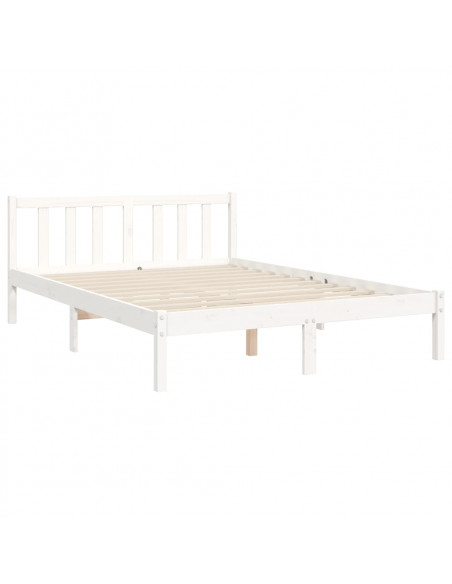 Giroletto con Testiera Bianco Double in Legno Massello