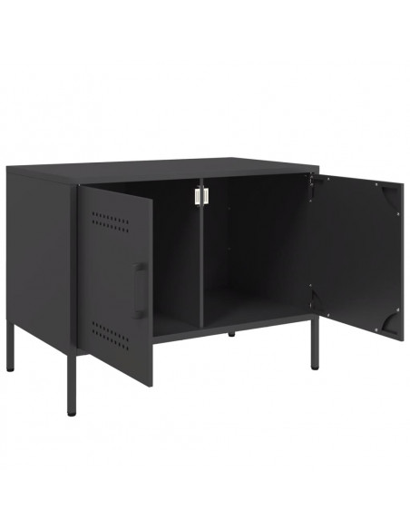 Mobile TV Nero 68x39x50,5 cm in Acciaio