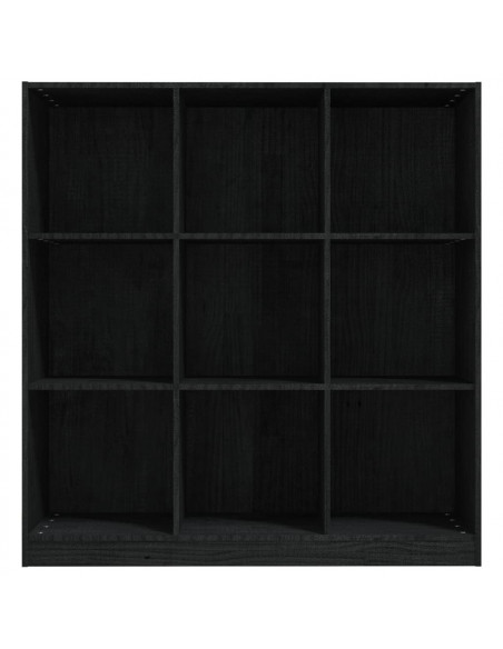 Libreria/Divisorio Nero 104x33,5x110 cm in Massello di Pino