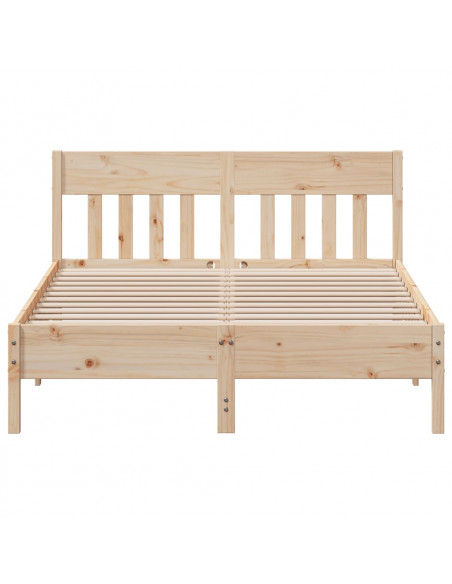 Giroletto con Testiera 140x190 cm in Legno Massello di Pino