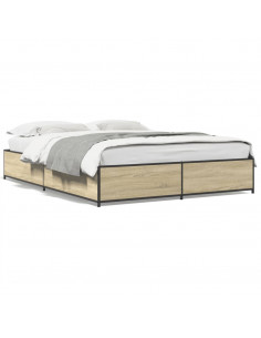 Giroletto Rovere Sonoma 135x190 cm in Legno Multistrato Metallo 2