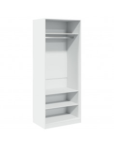 Armadio Bianco 80x50x200 cm in Legno Multistrato 2