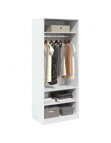 Armadio Bianco 80x50x200 cm in Legno Multistrato