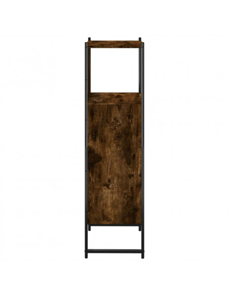 Mobile da Bagno Rovere Fumo 33x33x120,5 cm in Legno Multistrato
