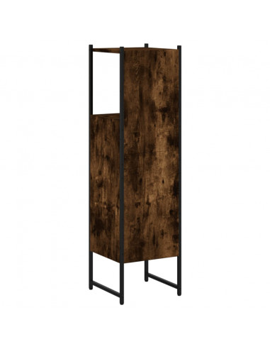 Mobile da Bagno Rovere Fumo 33x33x120,5 cm in Legno Multistrato