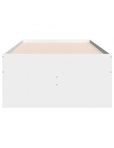 Divano Letto con Cassetti Bianco 75x190 cm in Legno Multistrato