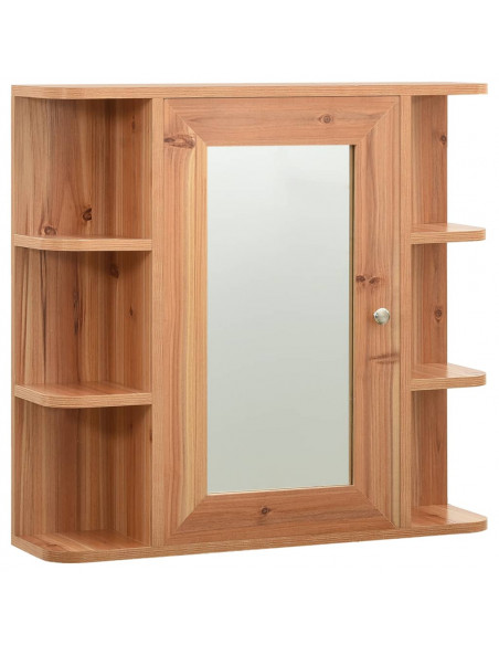 Armadietto a Specchio Rovere 66x17x63 cm in MDF