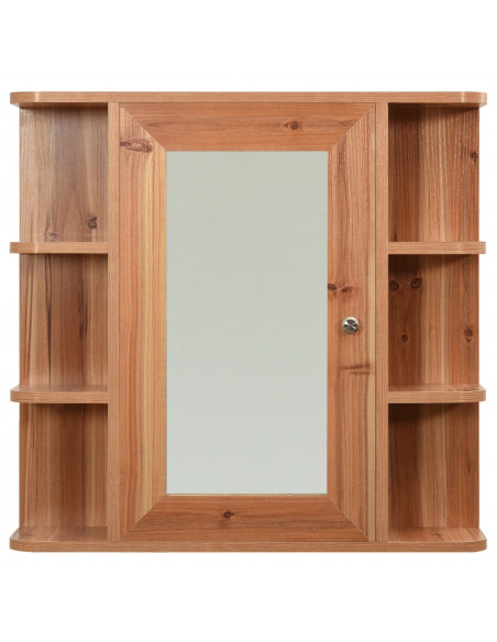Armadietto a Specchio Rovere 66x17x63 cm in MDF