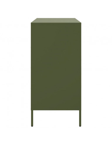 Credenza Verde Oliva 68x39x79 cm in Acciaio