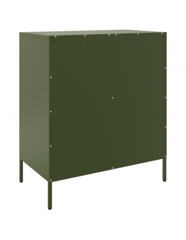 Credenza Verde Oliva 68x39x79 cm in Acciaio
