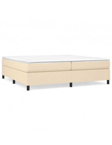 Giroletto a Molle con Materasso Crema 200x200 cm in Tessuto