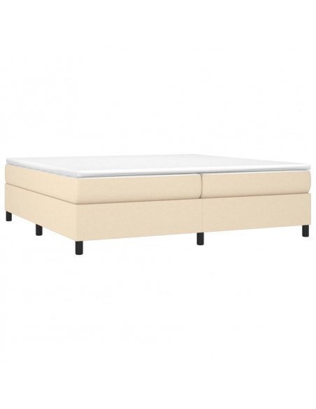 Giroletto a Molle con Materasso Crema 200x200 cm in Tessuto