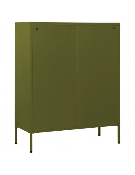 Cassettiera Verde Oliva 80x35x101,5 cm in Acciaio