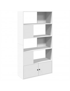 Libreria Bianca 100x36x189 cm in Legno Multistrato 2