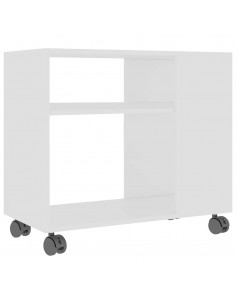 Tavolino da Salotto Bianco 70x35x55 cm in Legno Multistrato 2