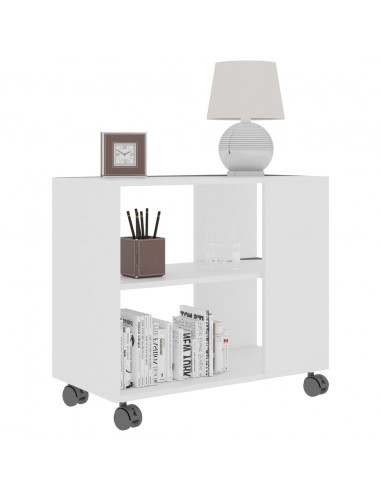 Tavolino da Salotto Bianco 70x35x55 cm in Legno Multistrato