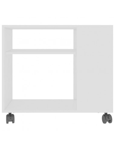 Tavolino da Salotto Bianco 70x35x55 cm in Legno Multistrato