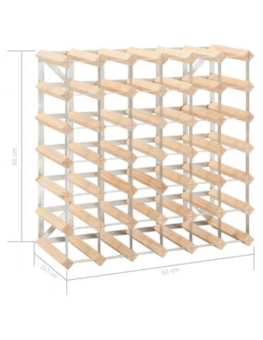 Portavini da 42 Bottiglie in Legno Massello di Pino