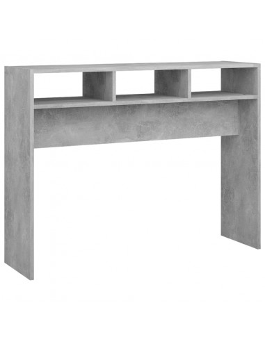 Tavolino Consolle Grigio Cemento 105x30x80cm Legno Multistrato