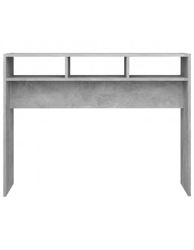 Tavolino Consolle Grigio Cemento 105x30x80cm Legno Multistrato