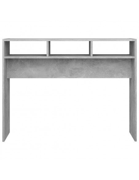 Tavolino Consolle Grigio Cemento 105x30x80cm Legno Multistrato