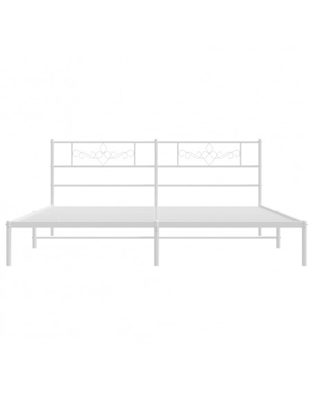 Giroletto con Testiera Metallo Bianco 183x213 cm
