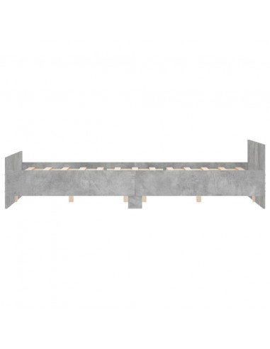 Giroletto con Testiera e Pediera Grigio Cemento 160x200 cm