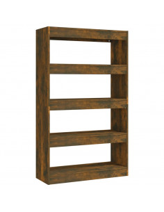 Libreria/Divisorio Rovere Fumo 80x30x135 cm in Truciolato 2