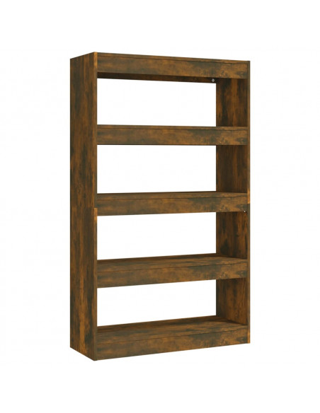 Libreria/Divisorio Rovere Fumo 80x30x135 cm in Truciolato