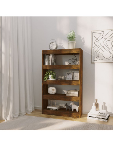 Libreria/Divisorio Rovere Fumo 80x30x135 cm in Truciolato