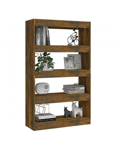 Libreria/Divisorio Rovere Fumo 80x30x135 cm in Truciolato