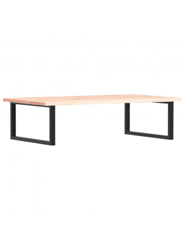 Ripiano a Parete per Lavabo in Acciaio e Massello di Rovere