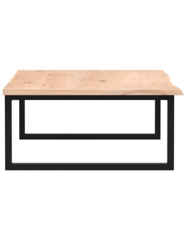 Ripiano a Parete per Lavabo in Acciaio e Massello di Rovere