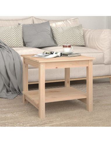 Tavolino da Salotto 50x50x45 cm Legno Massello di Pino