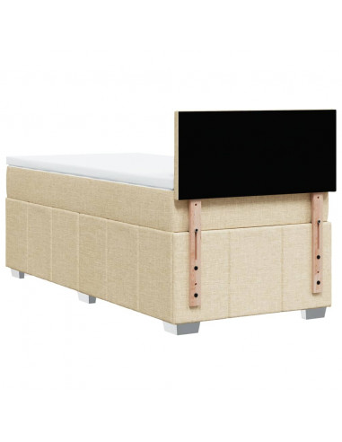 Giroletto a Molle con Materasso Crema 80x200 cm inTessuto