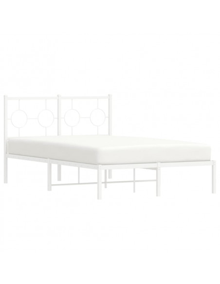 Giroletto con Testiera Metallo Bianco 120x190 cm