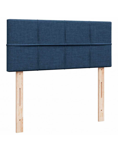 Giroletto a Molle con Materasso Blu 120x200 cm in Tessuto