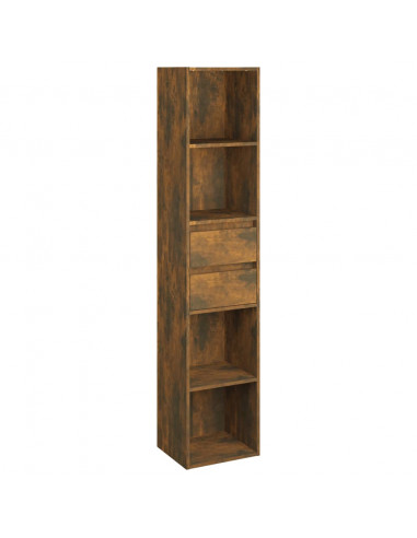 Libreria Rovere Fumo 36x30x171 cm in Legno Multistrato