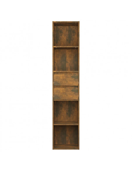 Libreria Rovere Fumo 36x30x171 cm in Legno Multistrato