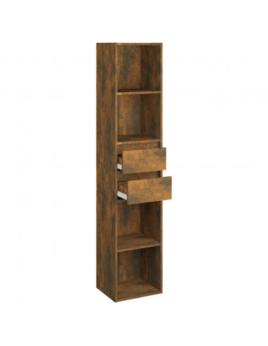 Libreria Rovere Fumo 36x30x171 cm in Legno Multistrato