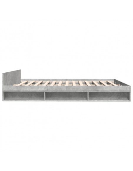 Giroletto Cassetti Grigio Cemento 180x200 cm Legno Multistrato