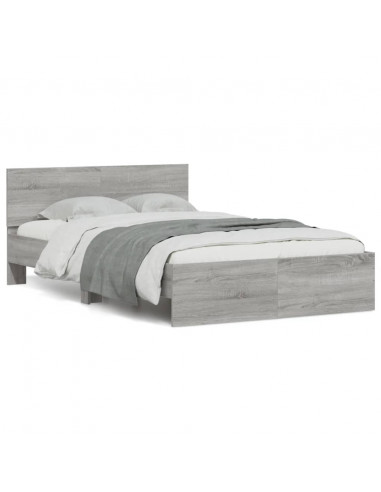 Giroletto con Testiera Grigio Sonoma 120x190 cm