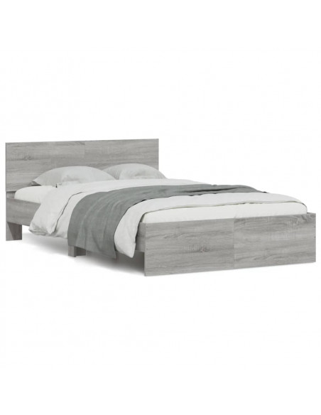 Giroletto con Testiera Grigio Sonoma 120x190 cm