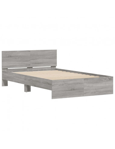 Giroletto con Testiera Grigio Sonoma 120x190 cm