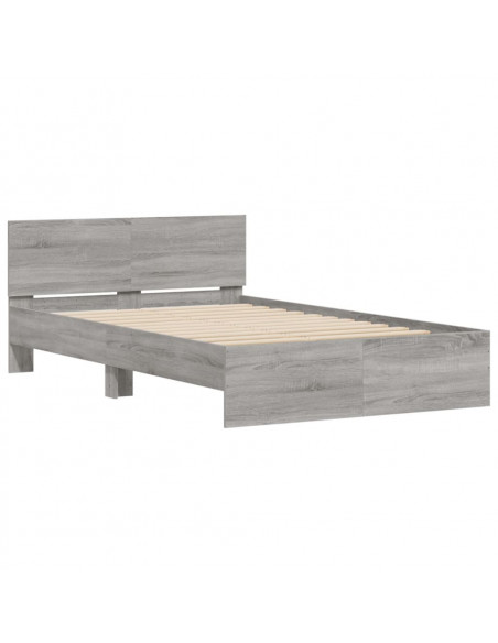 Giroletto con Testiera Grigio Sonoma 120x190 cm