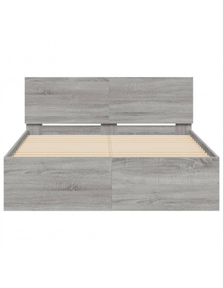 Giroletto con Testiera Grigio Sonoma 120x190 cm