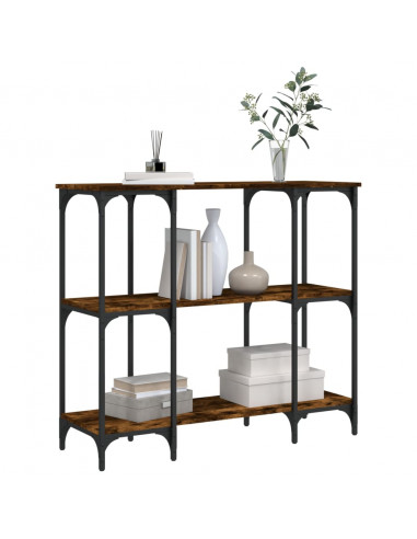 Tavolino Consolle Rovere Fumo 102x35x90 cm in Legno Multistrato